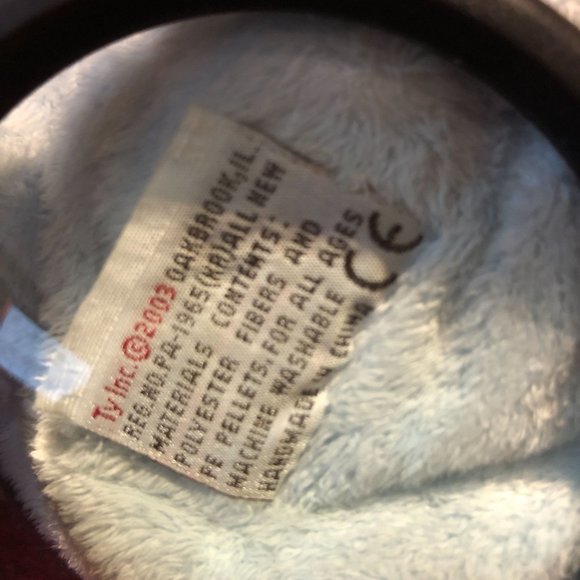 TY Tinker Pluffies Light Blue Bear, Black Bead Eyes, All Ages 10 " VINTAGE 2003 - Picture 7 of 7